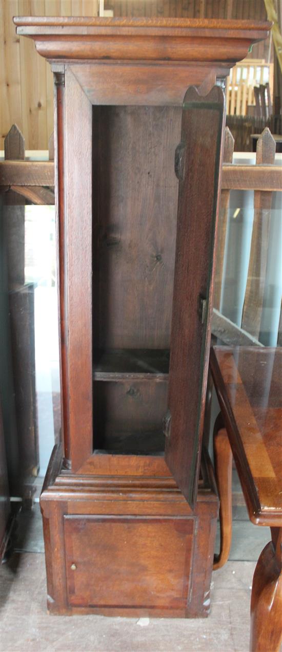 18th century oak longcase clock trunk(-)